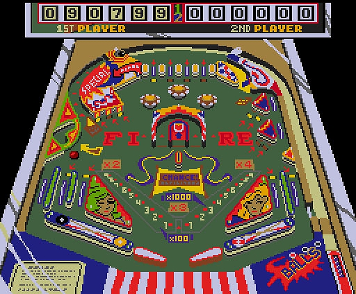 画像ギャラリー No.003のサムネイル画像 / スピーディかつ純粋なピンボールの醍醐味を存分に味わえる。「ファイアボール（MSX2版）」，プロジェクトEGGで本日配信