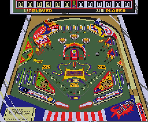 画像ギャラリー No.004のサムネイル画像 / スピーディかつ純粋なピンボールの醍醐味を存分に味わえる。「ファイアボール（MSX2版）」，プロジェクトEGGで本日配信