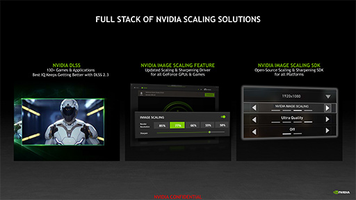 ���������꡼ No.002�Υ���ͥ������ / NVIDIA������˹�����������DLSS 2.3�פ䡤NVIDIA��GPU�ʳ��Ǥ�ư��Ķ�������ѡ�NVIDIA Scaling SDK�פʤɤ�ȯɽ