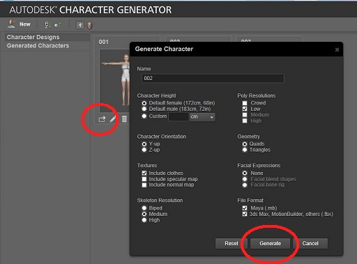 ȥǥ̵󶡤ƤAutodesk Character GeneratorפȤäƤߤ롣ǡUnityäۤɴñѲǽ