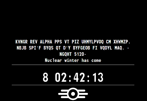 画像集#001のサムネイル/「Fallout」最新作らしきティザーサイトに動きあり。ついに“核の冬”が到来し，謎のメッセージが公開