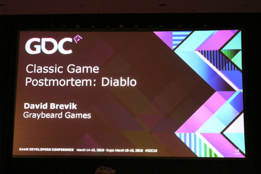 画像集 No.002のサムネイル画像 /  ［GDC 2016］最初の企画ではターン制のRPGだった。タイトルは山の名前から。「Diablo」20周年を迎え，当時のリードプログラマーが語る開発物語