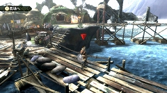 画像ギャラリー No.084のサムネイル画像 / 「モンスターハンター3(トライ)」,より“狩猟生活”を実感できる“モガの森”やシングルモードの拠点“モガの村”の先行プレイレポートをお届け