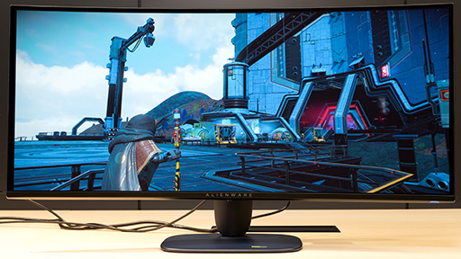 画像ギャラリー No.019のサムネイル画像 / ウルトラワイドの臨場感に量子ドット有機ELの映像美&240Hz表示の「Alienware 34」は,一度使うと手放せないディスプレイだ