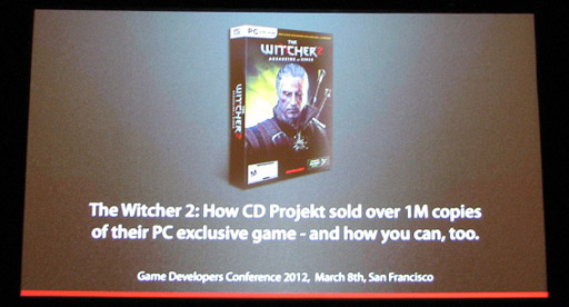 #003Υͥ/GDC 2012ϡThe Witcher 2פCD Projekt롤ʤPCѥ⤳100Ȥ쥯㡼̤ƤˡȤ