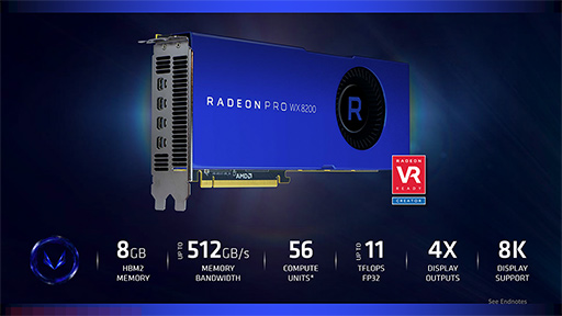 AMDRadeon Pro WX 8200פ9ܤ999ɥȯ䡣Vega 10١Υƥեå