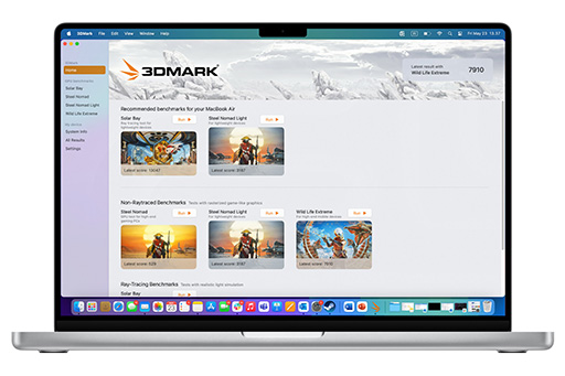 ���������꡼ No.002�Υ���ͥ������ / macOS�ͥ��ƥ����ǤΡ�3DMark for macOS�פ��о졣Windows��Android���Ǥ��ƥ���������ӤǤ���