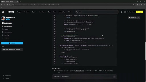 画像ギャラリー No.007のサムネイル画像 / 「フォートナイト」,リアルタイムで会話可能なAI NPCを制作できるツールをリリース予定。「UEFN」特化のAIコーディングアシスタントも登場