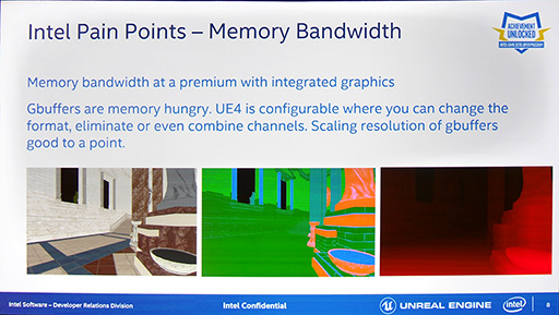 画像集 No.003のサムネイル画像 / ［GDC 2016］「Unreal Engine 4」を統合型グラフィックス機能で動かせ。ゲームエンジンへの最適化に向けたIntelの取り組みとは