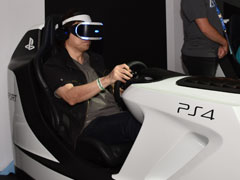 ［E3 2017］PS VRでプレイする「グランツーリスモSPORT」は酔いにくく，現実の車のように運転できる。「T-GT」で操作できた試遊台での体験をレポート