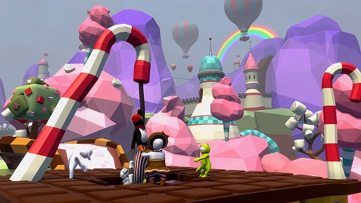 画像ギャラリー No.002のサムネイル画像 / PC版「Human Fall Flat」,新レベル“キャンディランド”を追加するアップデートを実施。甘いお菓子で彩られた新たなステージが登場