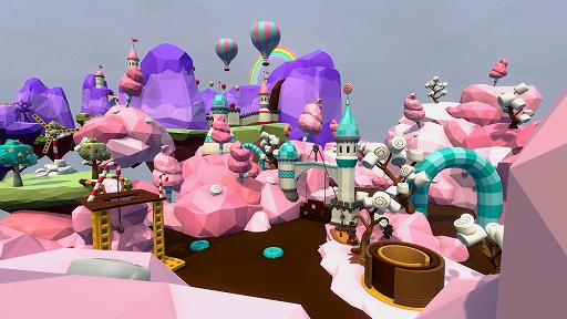 画像ギャラリー No.003のサムネイル画像 / PC版「Human Fall Flat」,新レベル“キャンディランド”を追加するアップデートを実施。甘いお菓子で彩られた新たなステージが登場