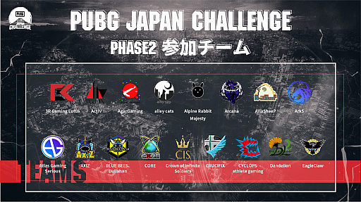 #003Υͥ/PUBG JAPAN CHALLENGE Phase2פνоۿ󤬸