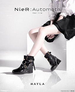 画像ギャラリー No.002のサムネイル画像 / アニメ「NieR:Automata Ver1.1a」より,9Sをモチーフにしたショートブーツが登場。衣装やチョーカー,ゴーグルなどを再現