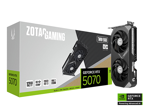 画像ギャラリー No.001のサムネイル画像 / コンパクトな2連ファンクーラーを採用したZOTAC製GeForce RTX 5070/5060 Ti搭載カードが発売に