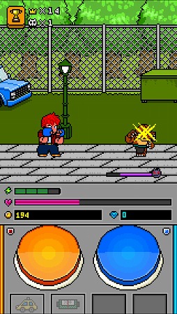 画像ギャラリー No.005のサムネイル画像 / P(パンチ)とK(キック)で敵をやっつけろ! iOS向けアクションゲーム「PPKP」を紹介する「(ほぼ)日刊スマホゲーム通信」第1512回