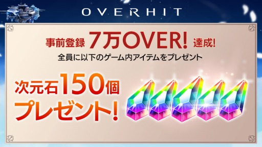 画像ギャラリー No.002のサムネイル画像 / スマホアプリ「OVERHIT」の最速先行プレイ生放送が4月27日に配信決定。事前登録者数は7万人を突破