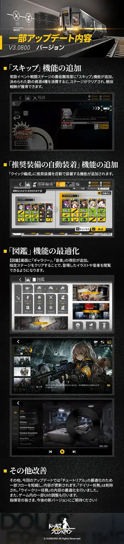 画像ギャラリー No.004のサムネイル画像 / 「ドルフロ」，スキップやクイック編成機能を追加するアップデートを実施