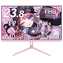画像ギャラリー No.004のサムネイル画像 / 人気VTuber 8人をイメージした8色カラバリの240Hz表示対応23.8型液晶ディスプレイがPixioから発売に