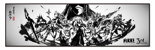 画像ギャラリー No.003のサムネイル画像 / 「勝利の女神：NIKKE」の墨絵グッズ，2月20日より順次発売。11体のニケたちから成る迫力ある墨絵がアクリルプレートやTシャツで登場
