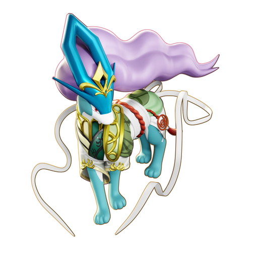 画像ギャラリー No.005のサムネイル画像 / 「ポケモンユナイト」にスイクンが参戦決定。ジョウトの歴史を感じるホウオウ&スイクンの新ホロウェア「おとぎスタイル」も実装される