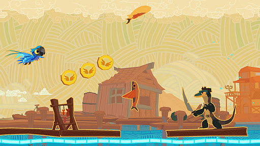 画像ギャラリー No.002のサムネイル画像 / Switch用ソフト「羽ばたくヒーロー」が10月22日に配信。ボタン1つで鳥を操作してステージのゴールを目指す横スクロールアクション