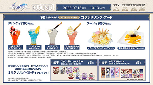 画像ギャラリー No.004のサムネイル画像 / 「崩壊:スターレイル」×「ラウンドワン」コラボ,本日開始。「オンパロス」をテーマとしたコラボフードやドリンクなどが登場