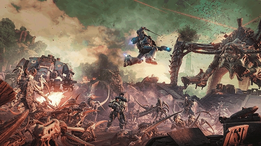 画像ギャラリー No.001のサムネイル画像 / 「Warhammer 40,000: Space Marine 2」,波状攻撃を仕掛けてくる敵を蹴散らす「シージモード」を6月26日に実装