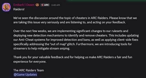 ���������꡼ No.003�Υ���ͥ������ / Embark Studios�������ޡ�����������󵯤�����ơ�ARC Raiders�פ�̢�䤹�����������ȴ��Ū�к���ɽ��