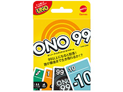 UNOシリーズの足し算ゲーム「ONO 99」5月下旬発売。順番にカードを出し，どれを出しても場のカードの合計が99以上になる人から脱落していく