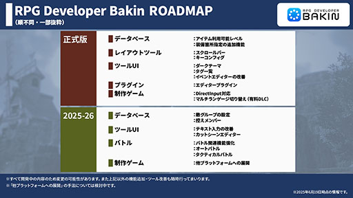 画像ギャラリー No.002のサムネイル画像 / ゲーム制作ツール「RPG Developer Bakin」,早期アクセスを経て正式版を8月28日にSteamでリリース。記念セールの実施も明らかに