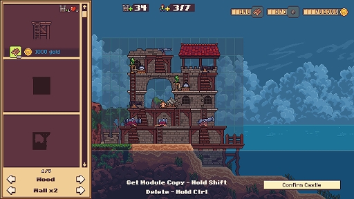画像ギャラリー No.002のサムネイル画像 / タクティカルRPG「Seablip」,大型アップデート「Castle Update」をリリース。139種のパーツを組み合わせて海賊砦を作り出そう