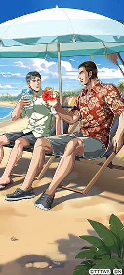 画像ギャラリー No.002のサムネイル画像 / 「銀英伝 戦いの輪舞曲」,描き下ろしのミュラーとシェーンコップが登場する常夏の休息イベントの開催を決定