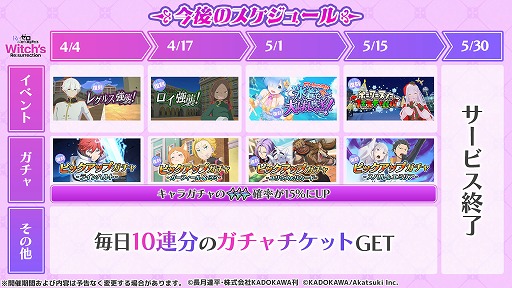 ���������꡼ No.001�Υ���ͥ������ / ��Re:��������Ϥ����������� Witch's Re:surrection�ס�5��30��14��00�˥����ӥ���λ