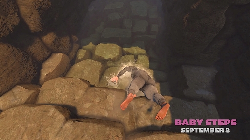 画像ギャラリー No.002のサムネイル画像 / おじさんが転んで,滑って,流される。「Baby Steps」,主人公が転び続ける様子を収録したゲームプレイ映像を公開
