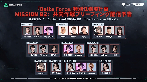 画像ギャラリー No.007のサムネイル画像 / 「Delta Force」と「レインボーシックス シージ」のコラボが本日スタート。ストリーマーによる配信企画など多数の特別企画も