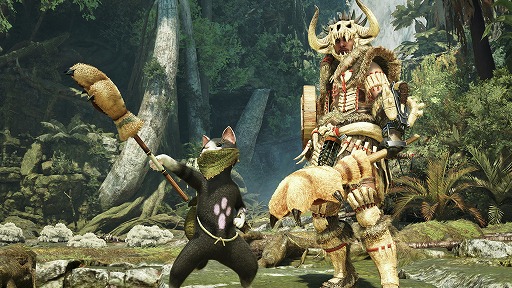 画像ギャラリー No.001のサムネイル画像 / 「モンハンワイルズ」イベントクエスト「痺れる森の野獣」「暴れん坊、ここに極まれり」を配信開始。片手剣「ねこ?ぱんち」を作成可能