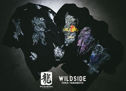 画像ギャラリー No.001のサムネイル画像 / WILDSIDE YOHJI YAMAMOTOと龍が如くスタジオのコラボ第3弾アイテムが7月23日に登場。グラフィックTシャツと開襟仕様の半袖シャツを用意