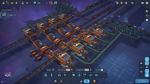 画像ギャラリー No.007のサムネイル画像 / 図形を切って，塗って，重ねて――自動化の沼が待ち受ける工場シム「Shapez 2」（ほぼ日 インディーPick Up！）