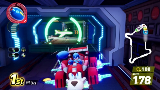 画像ギャラリー No.023のサムネイル画像 / ［プレイレポ］「ソニックレーシング クロスワールド」に青きヒーロー，ロックマン参戦。新しいアイテムとコースをひっさげ，ブルースと共に駆け抜ける