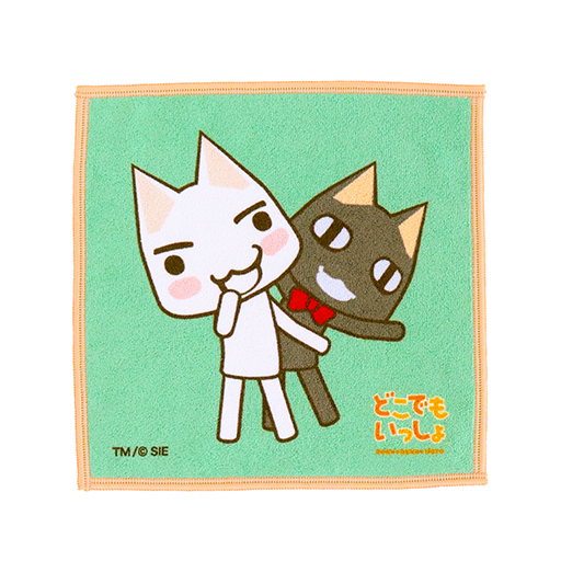 画像ギャラリー No.002のサムネイル画像 / 「どこでもいっしょ」「サルゲッチュ」のマイクロファイバーハンカチが5月2日に新登場。トロとクロの2ショットデザインがかわいらしい一品