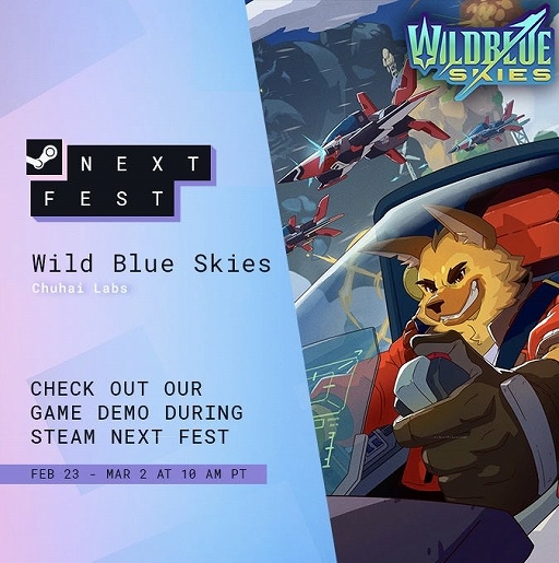 画像ギャラリー No.001のサムネイル画像 / 「Wild Blue Skies」，デモ版をSteamで配信開始。1990年代のクラシックなレールシューティングを現代的にアレンジした3DシューティングADV