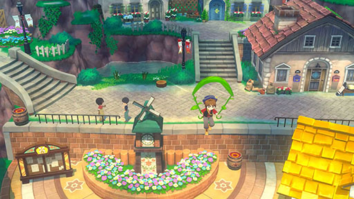 画像ギャラリー No.002のサムネイル画像 / 「牧場物語 Let's!風のグランドバザール」,風の力を使った要素「グライダー」「風車」の概要が公開に