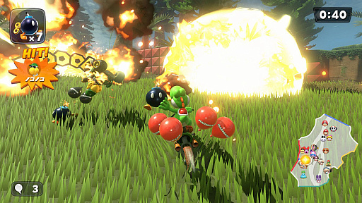 画像ギャラリー No.005のサムネイル画像 / 「マリオカート ワールド」，新バトルルール「ドッカン！ボムへい」を追加。アイテムは“ボムへい”のみ，最大10個までストックできる