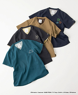 画像ギャラリー No.020のサムネイル画像 / ポケモン柄のドクターコートが登場。クラシコのスクラブライン「Scrub Canvas Club」より「ポケモンコレクション」が発売に