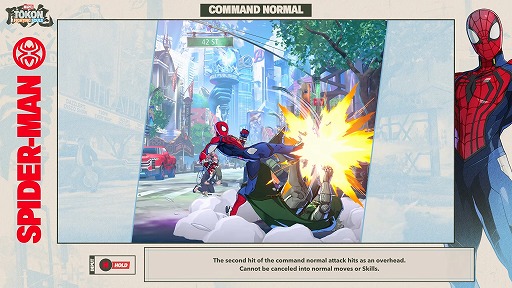画像ギャラリー No.004のサムネイル画像 / 「マーベル闘魂」，親愛なる隣人「スパイダーマン」のガイド動画を公開。高い機動力，飛び道具，当て身，設置技まで揃った万能キャラクター