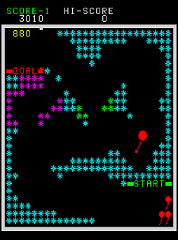 画像ギャラリー No.002のサムネイル画像 / 「クレイジーバルーン」,アーケードアーカイブスで6月26日に配信。左右に揺れ続ける風船を操作してイバラの迷路のゴールを目指せ