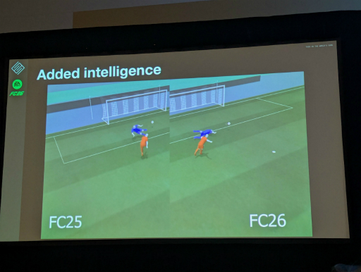 画像ギャラリー No.008のサムネイル画像 / 「EA SPORTS FC 26」のゴールキーパーが賢くなったのは，なぜなのか。“プレイヤーが納得できる自然な挙動”を目指したエージェントの強化学習［GDC 2026］