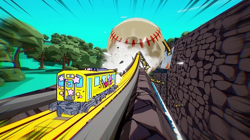画像ギャラリー No.001のサムネイル画像 / 電車でスケボーのように空中トリックを決めまくるハイスピードACT「電車アタック」，PC / コンソール向けに配信開始