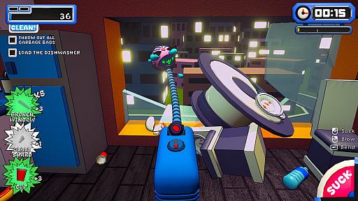 画像ギャラリー No.009のサムネイル画像 / 吸って，壊して，また吸い込む。自我を持った掃除機を操る「ACUVAC: A Suck and Blow Adventure」（ほぼ日 インディーPick Up！）